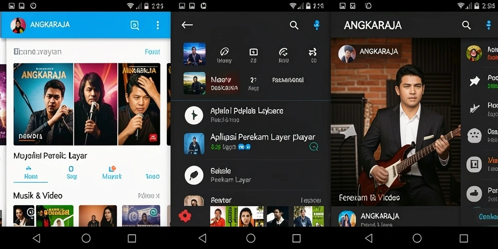 Tampilan antarmuka ANGKARAJA yang mudah digunakan untuk perekaman layar.