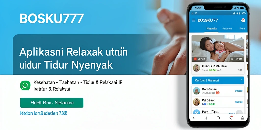Tampilan antarmuka <strong>BOSKU777</strong> menampilkan fitur Tidur & Relaksasi yang menarik.