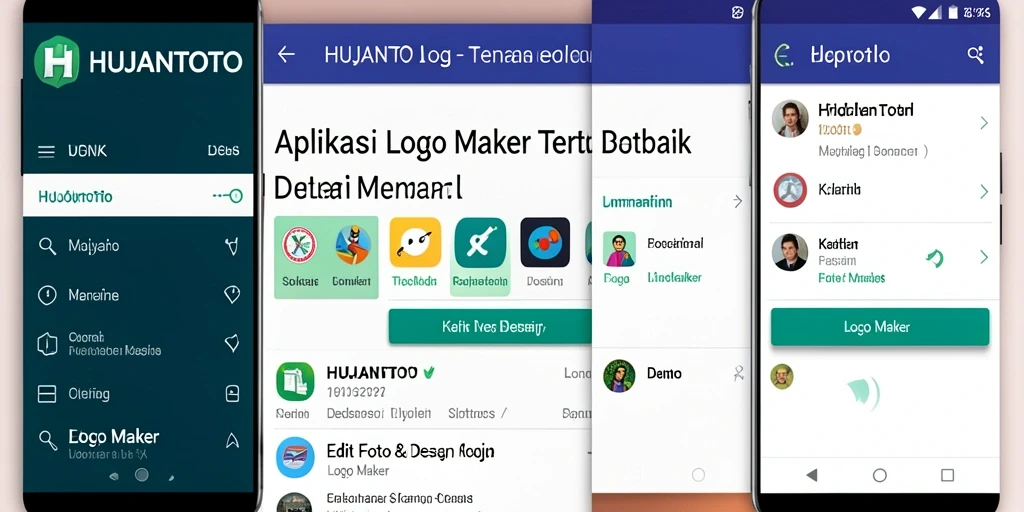 Tampilan antarmuka HUJANTOTO untuk pembuatan logo yang intuitif.
