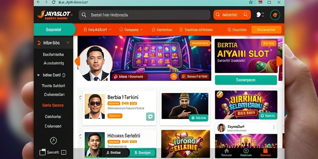 Antarmuka menarik yang menampilkan berita selebriti terbaru.