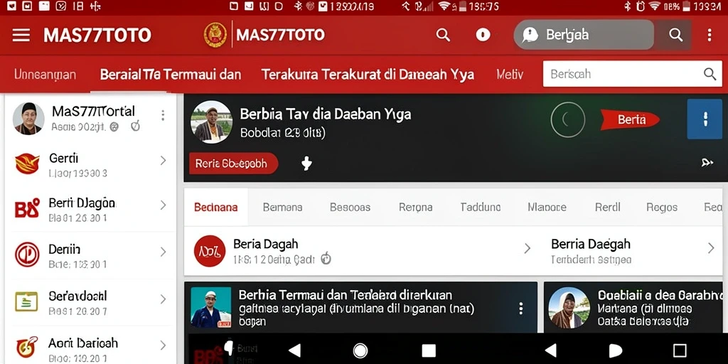 Tampilan antarmuka MAS77TOTO yang menarik dan informatif.