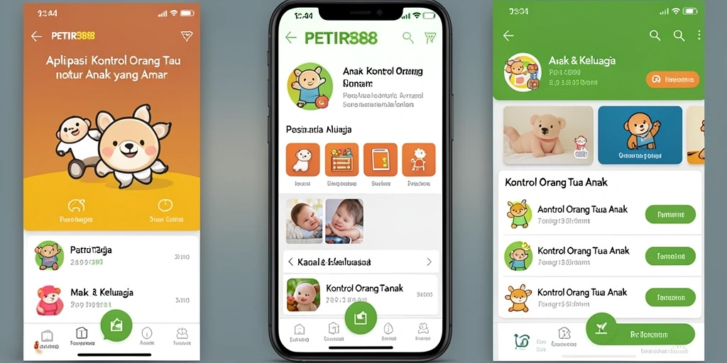 Tampilan antarmuka PETIR388 yang sederhana dan informatif untuk kontrol orang tua.
